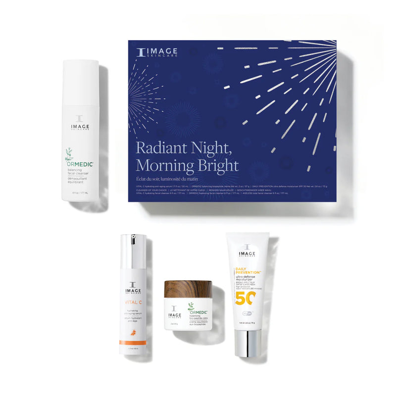 IMAGE Skincare -Radiant Night, Morning Bright Gift Set.                    (Ormedic cleanser)